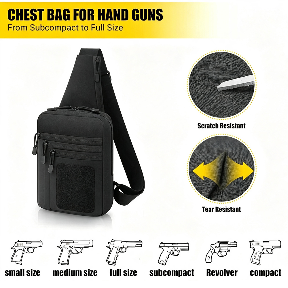 Concealed Carry Chest Gun Bag  - огляд і ціна Edc Carry Pistols