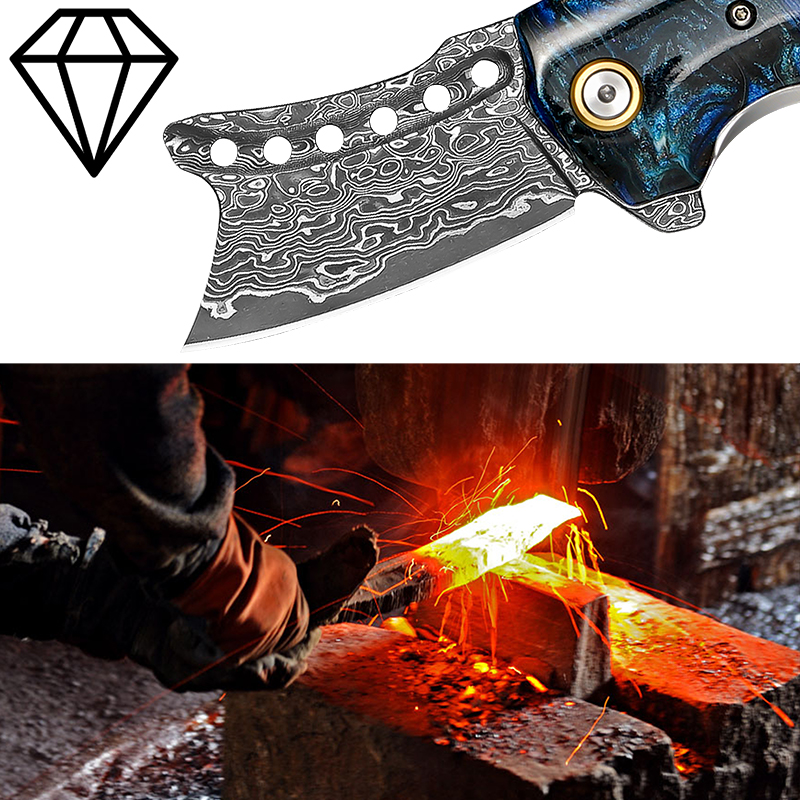 Handmade Damascus Steel Pocket - огляд і ціна Edc Carry Pocket Knife
