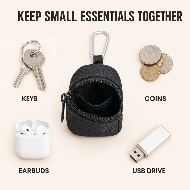 Mini Zipper Key Coin Pouch wit - огляд і ціна Edc Carry Coins